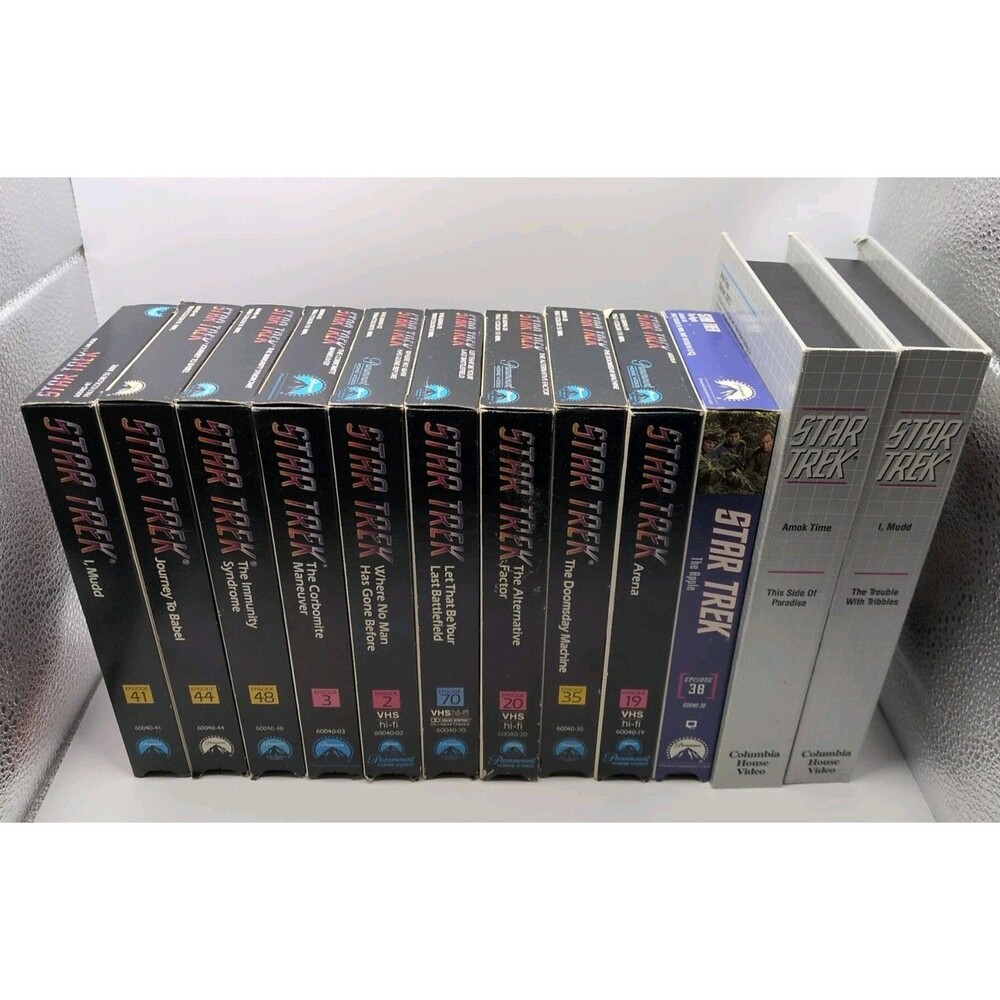 Star Trek TV Show Lot Of 12 VHS Tapes Original Uncut Television Series Episodes